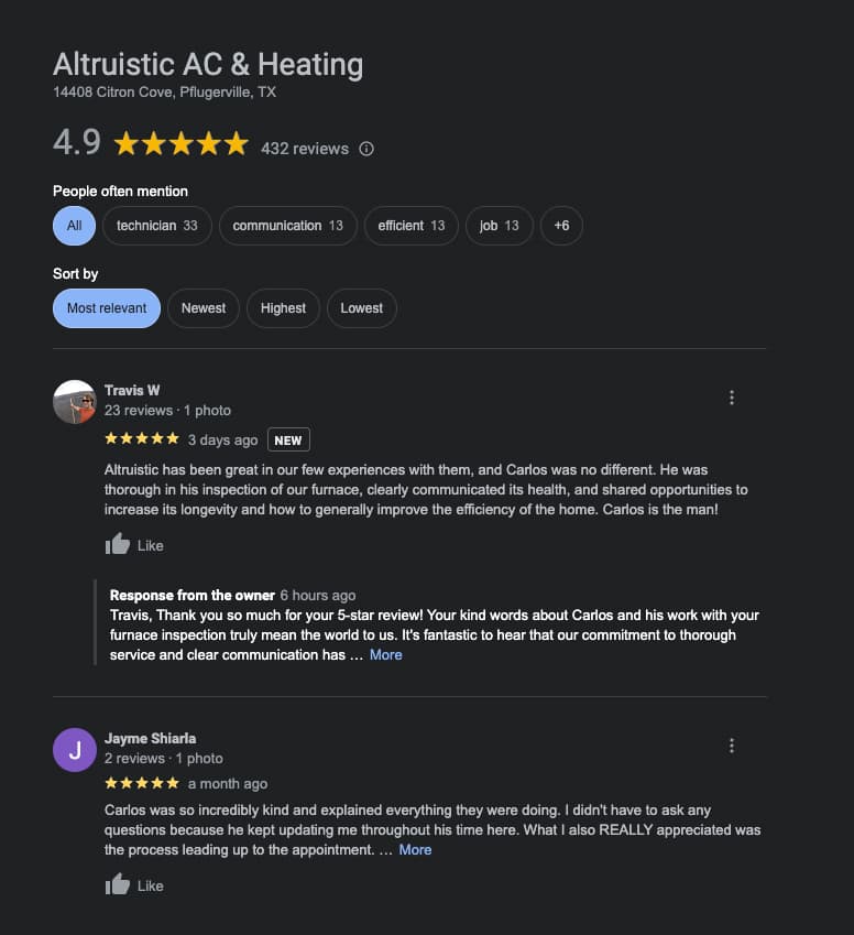 Altruistic-AC-&-Heating-Google-Reviews