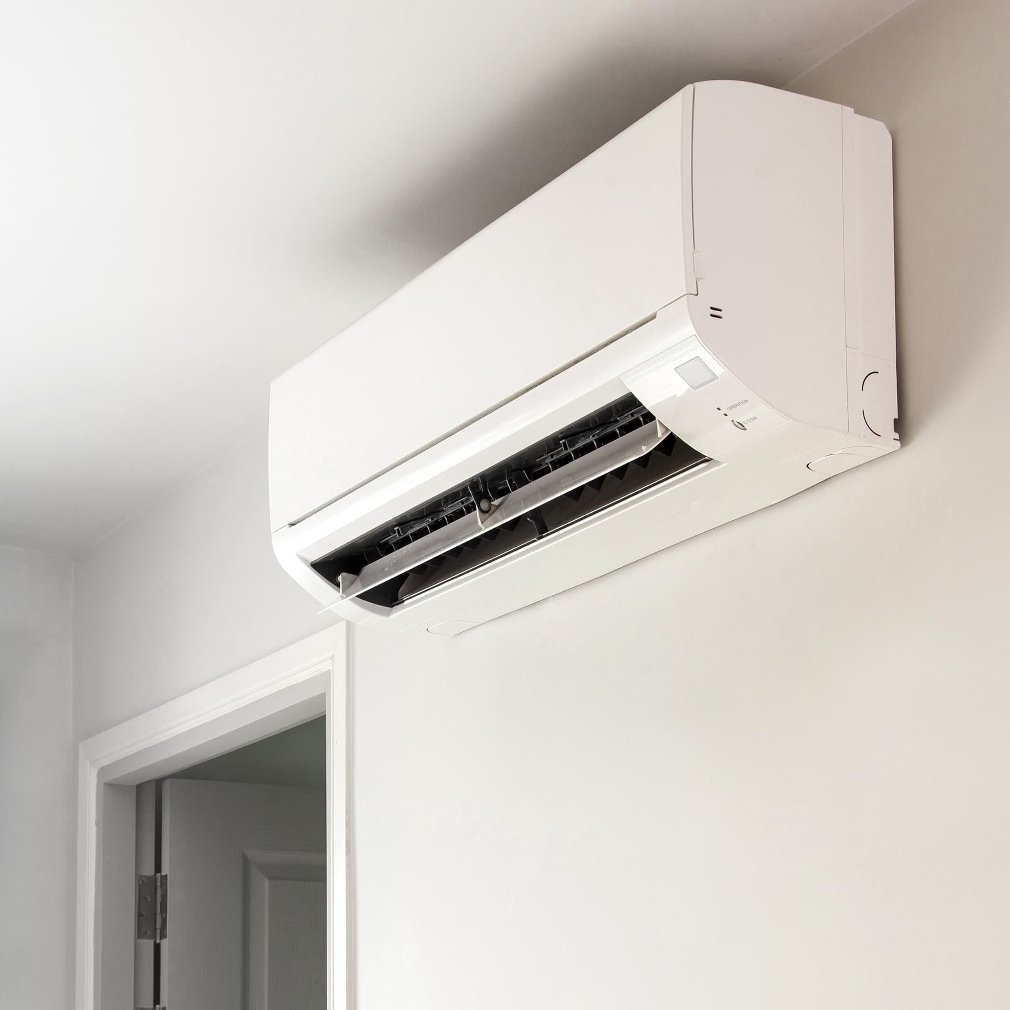 ductless ac unit positioned on the wall inside a residential home in pflugerville, tx